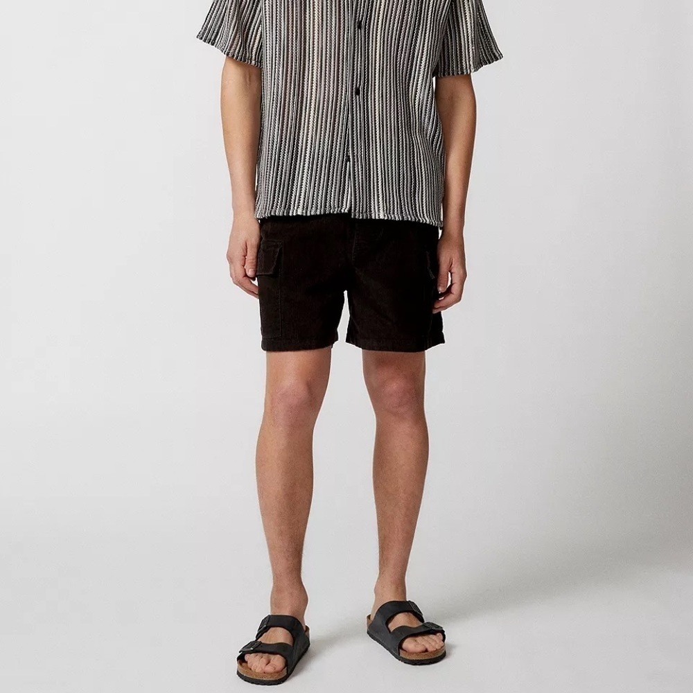 Urban Outfitters BDG Men's Corduroy Cargo Shorts‎ Black NWT